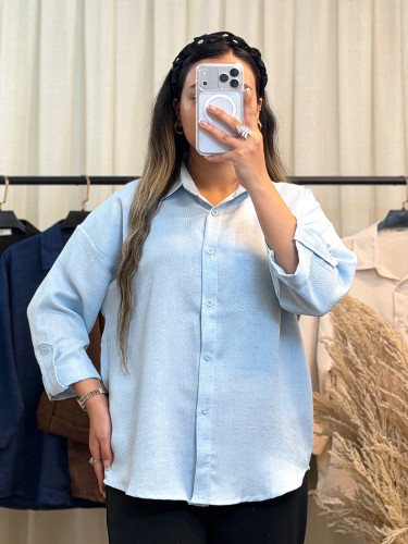 شومیز زنانه لینن طرح ترمه