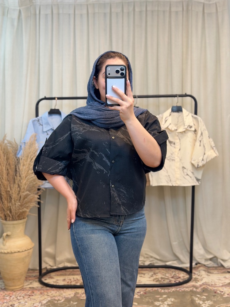 شومیز زنانه باکسی خفاشی